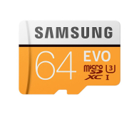 Karta pamieci SAMSUNG EVO microSD 64GB 100MB/s + SD
 MB-MP64GA/EU - 360776 - zdjęcie 1